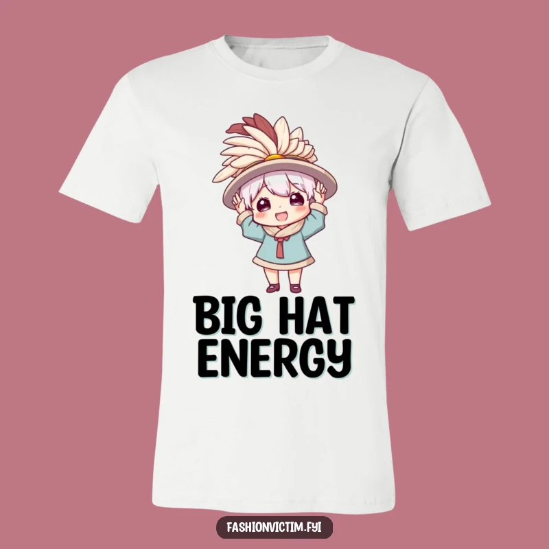 Funny T-Shirt: Enthusiast Rocks a Comically Large, Feathered Hat