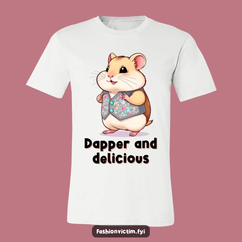 Funny Hamster Vest T-Shirt: Sequined Style Statement - Quirky Gift