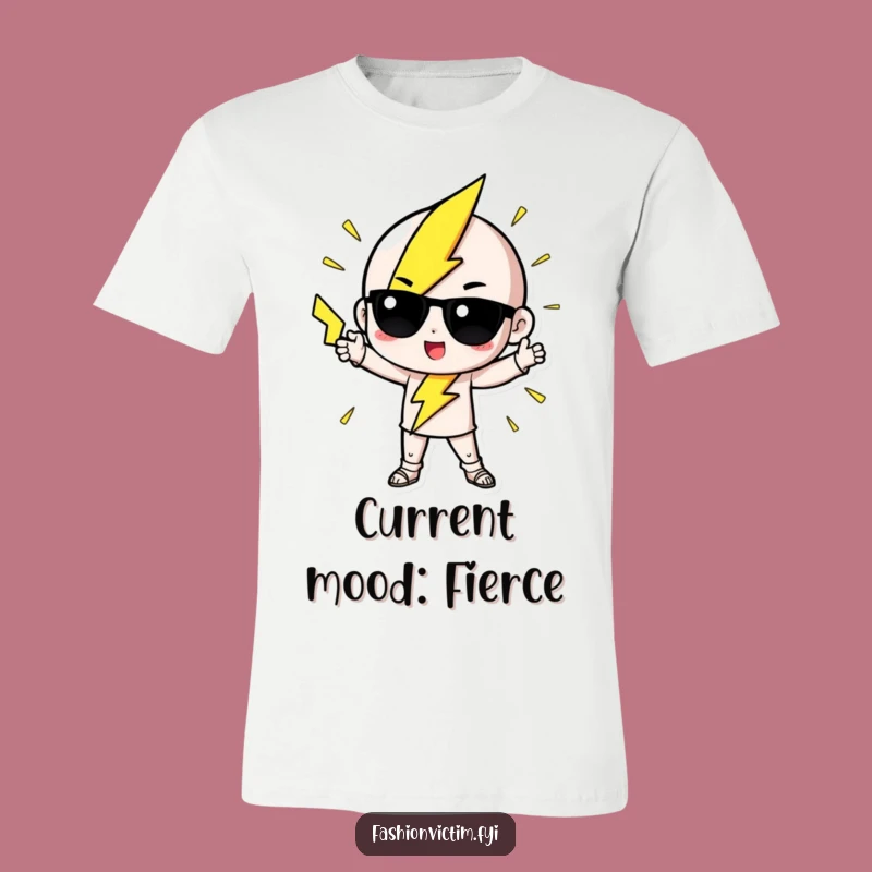 Funny Lightning Bolt T-Shirt: Chic Electric Pose Apparel