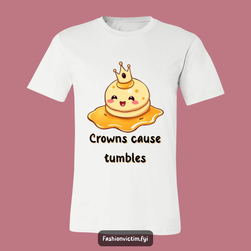 Funny Pancake Crown T-Shirt: Wear Your Breakfast Royalty with Humorous Style