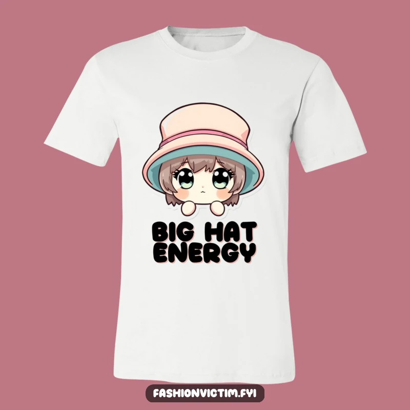 Funny Peeking Hat T-Shirt, Whimsical Wide-Eyed Fashion Statement