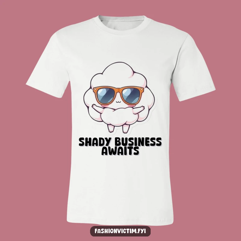 Funny Cloud Sunglasses T-Shirt: Confident Character Tee for Cool Vibes