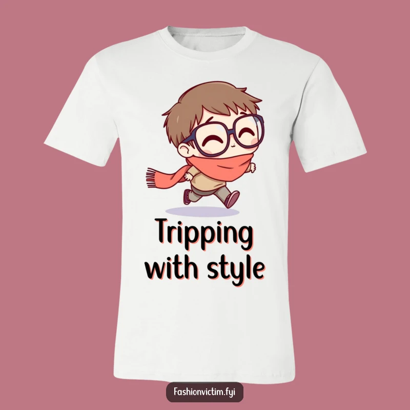 Funny Clumsy Character T-Shirt: Tripping Goofball Tee, Great Funny Gift for the Awkward