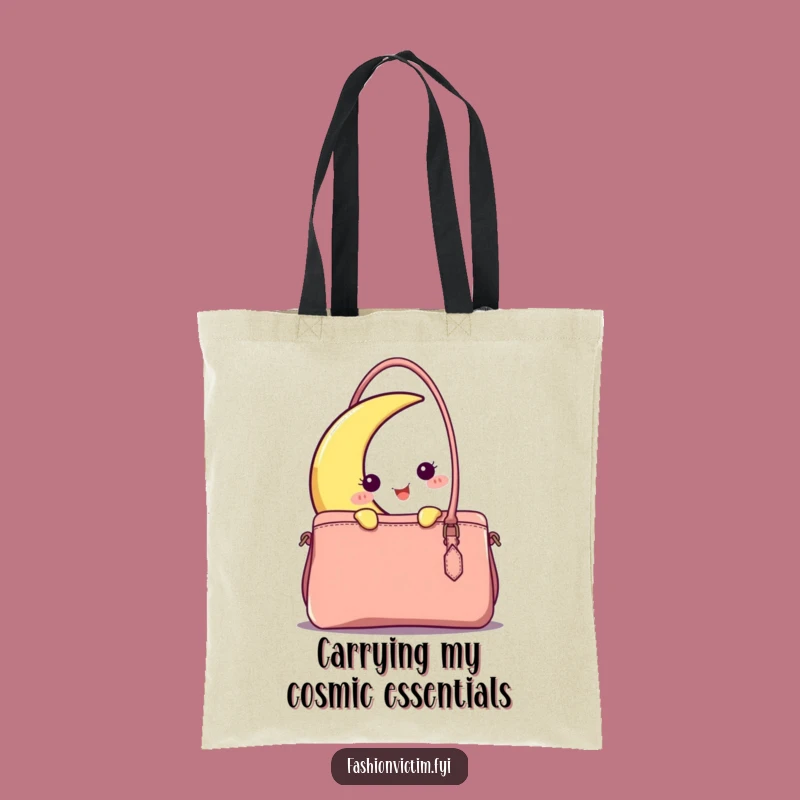 Funny Moon & Handbag Tote: Carry Your Essentials with Celestial Sass