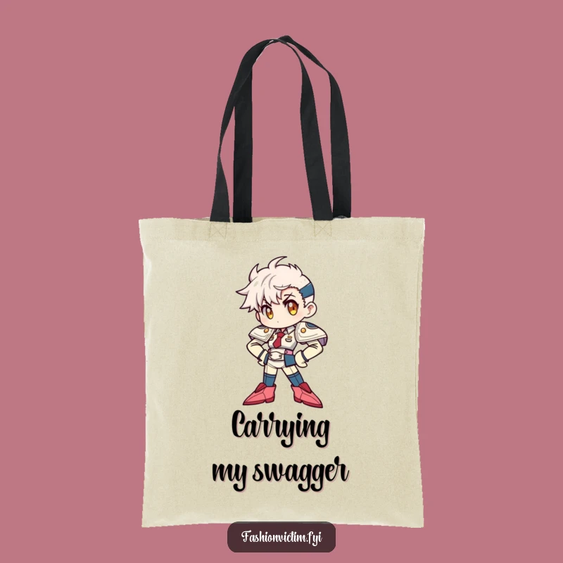Funny Tote Bag: Power Pose Icon, Chic Carry-all for Confident Trendsetters