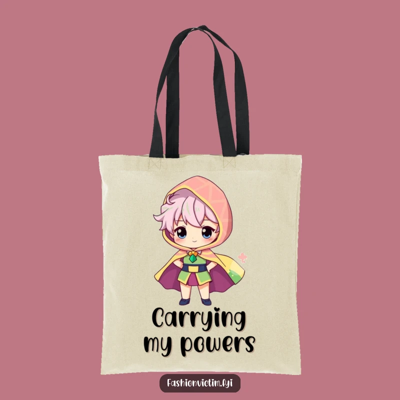 Funny Cape Hero Tote Bag - Proud Character's Bold Carryall