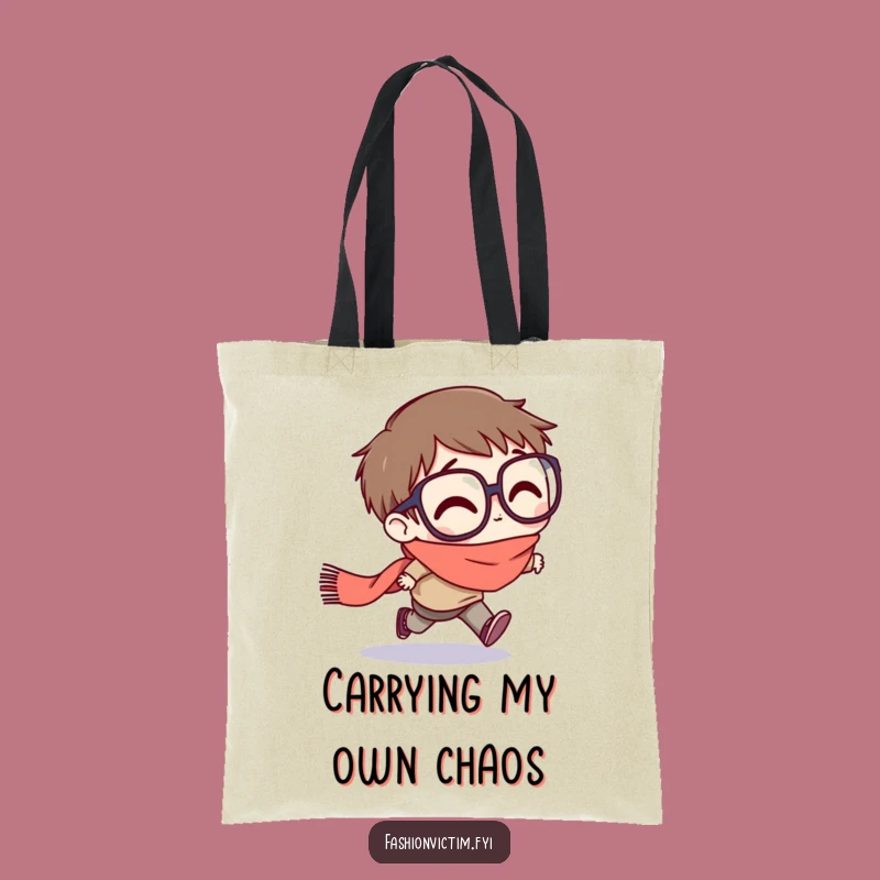 Funny Clumsy Character Tote Bag: Goofball Carryall, Perfect Funny Gift for the Accident-Prone