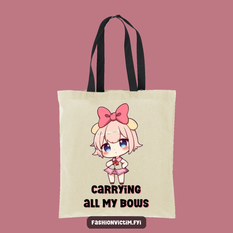 Funny Confident Bow Girl Tote Bag: Carry Your Sass in Style!