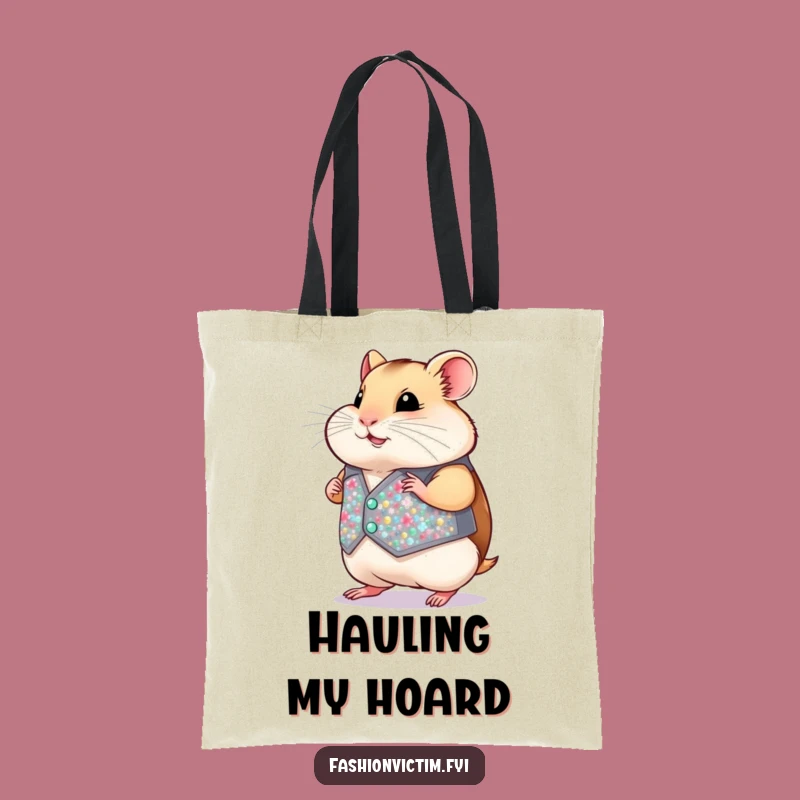 Funny Hamster Vest Tote Bag: Tiny Sequined Style - Practical Gift
