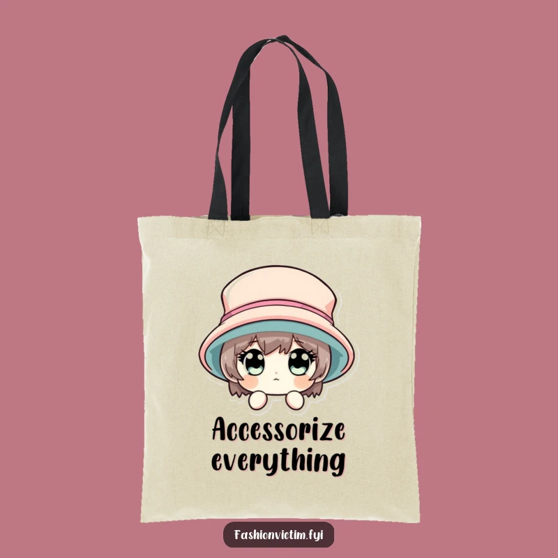 Funny Peeking Hat Tote Bag, Fashionable Accessory for Everyday Fun