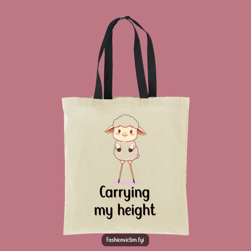 Funny Sheep Stilts Tote Bag: Carry Your Farm Humor Everywhere